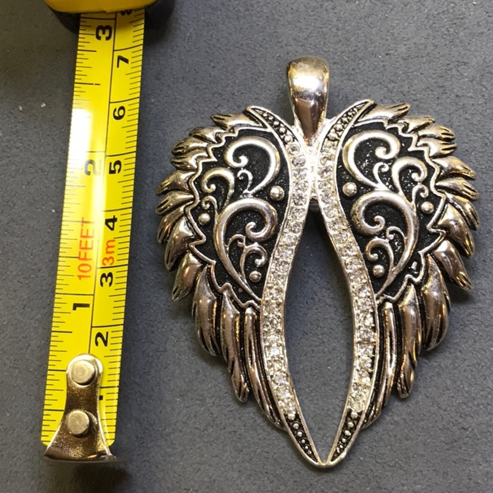 ANGEL 😇 WINGS Pendant silver/Black tone fashion - Picture 6 of 7
